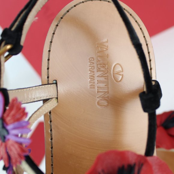 NEW VALENTINO GARAVANI Floral Sandals - Picture 11 of 14